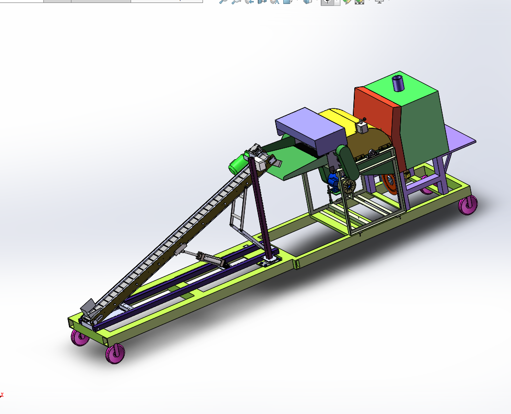 玉米秸秆揉丝机打包机设计（含三维+二维+说明书）